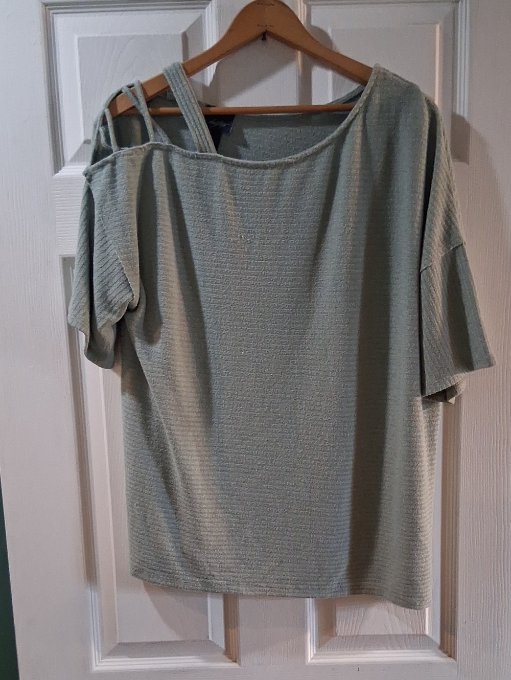 Daytrip Off-Shoulder Short Sleeve Top in Sage